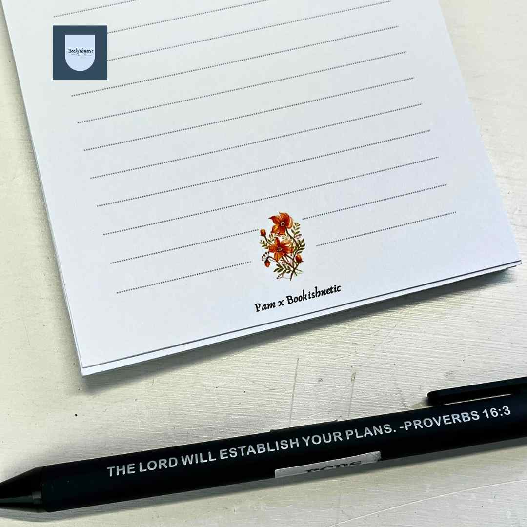 A6 Aesthetic Floral Notepad | 100 GSM Paper, 50 Sheets | Bookishnetic
