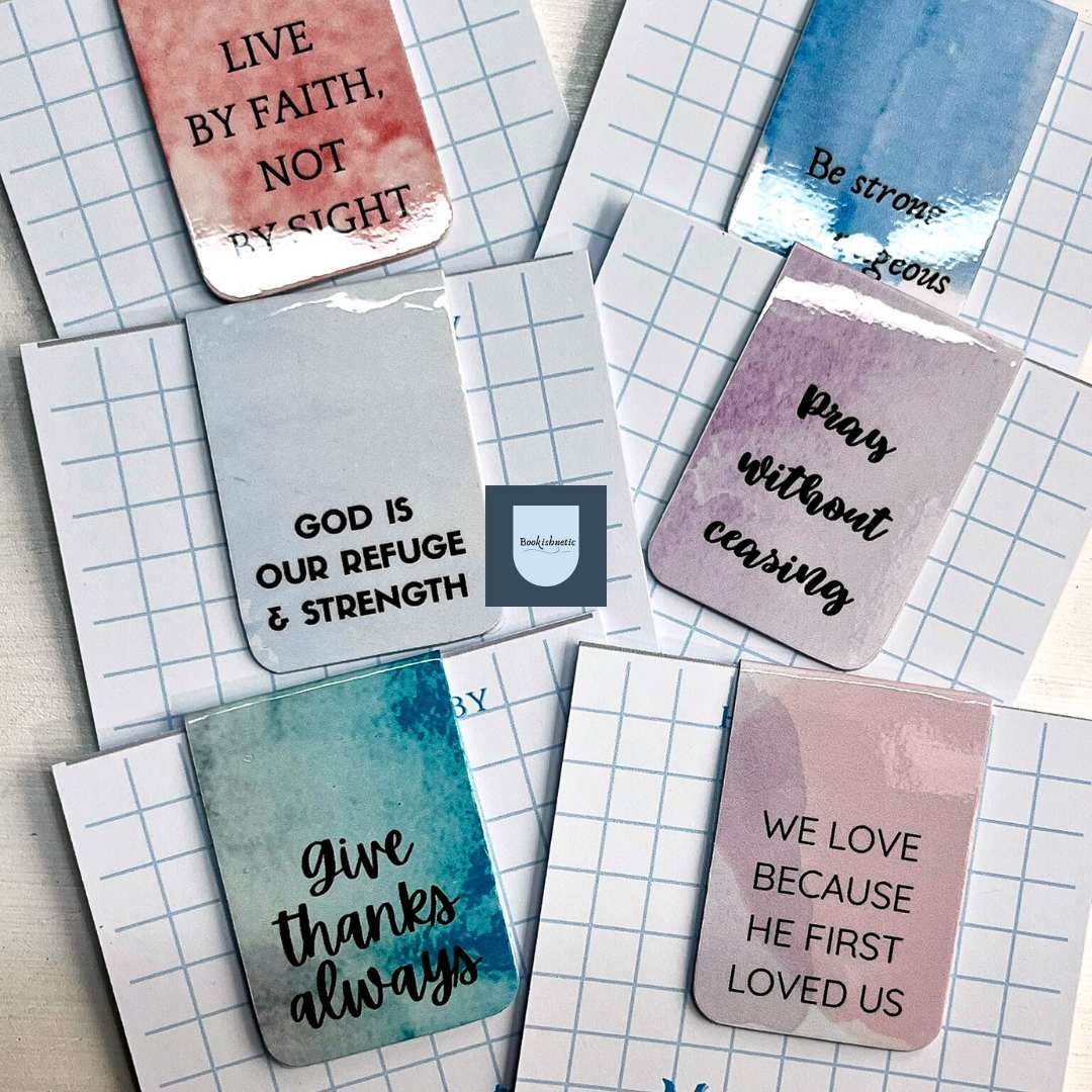 Faith Not by Sight Magnetic Bookmark – Minimalist Christian Scripture Bookmark 1x3"