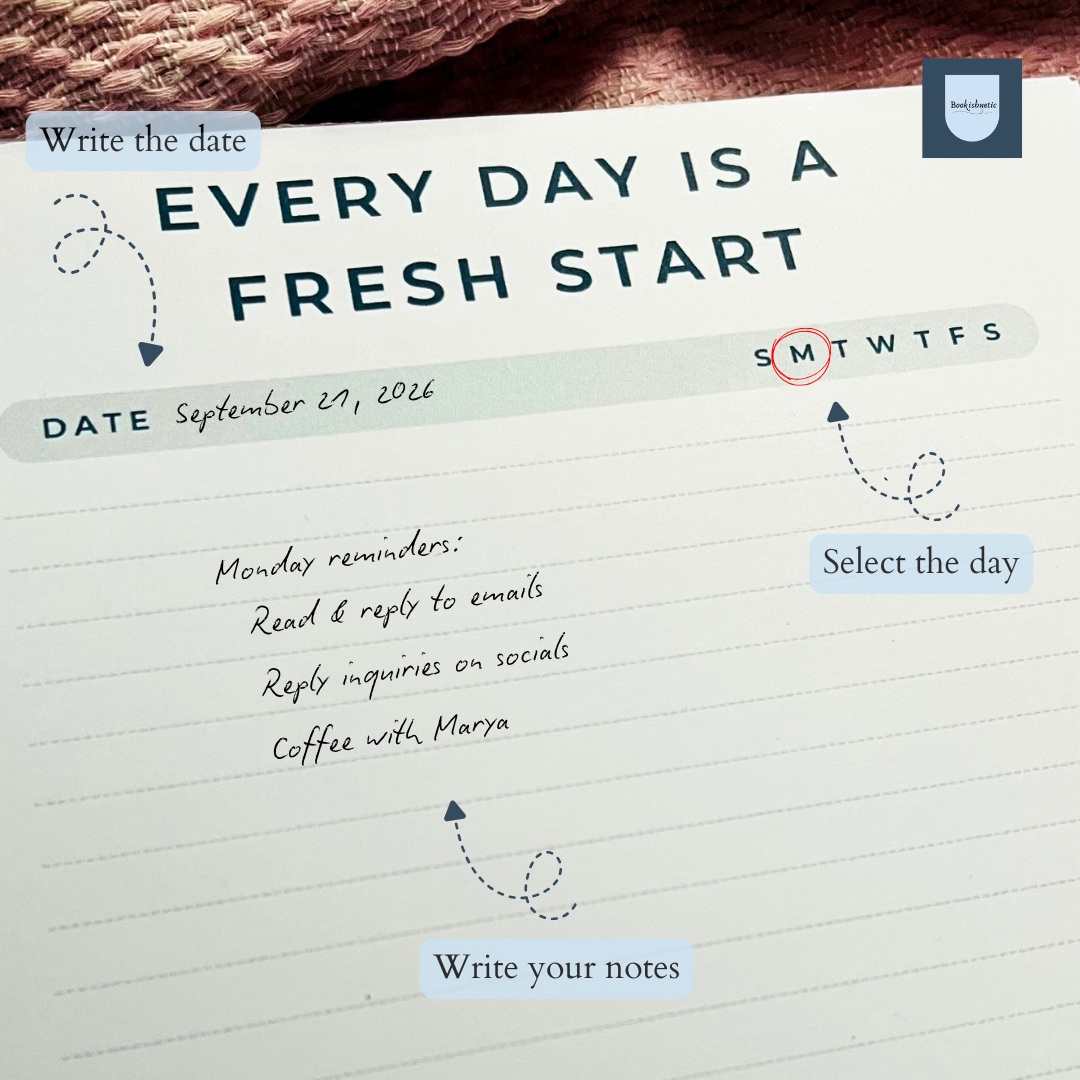 A5 Daily Planner Notepad | Every Day Is a Fresh Start – 50 Sheets