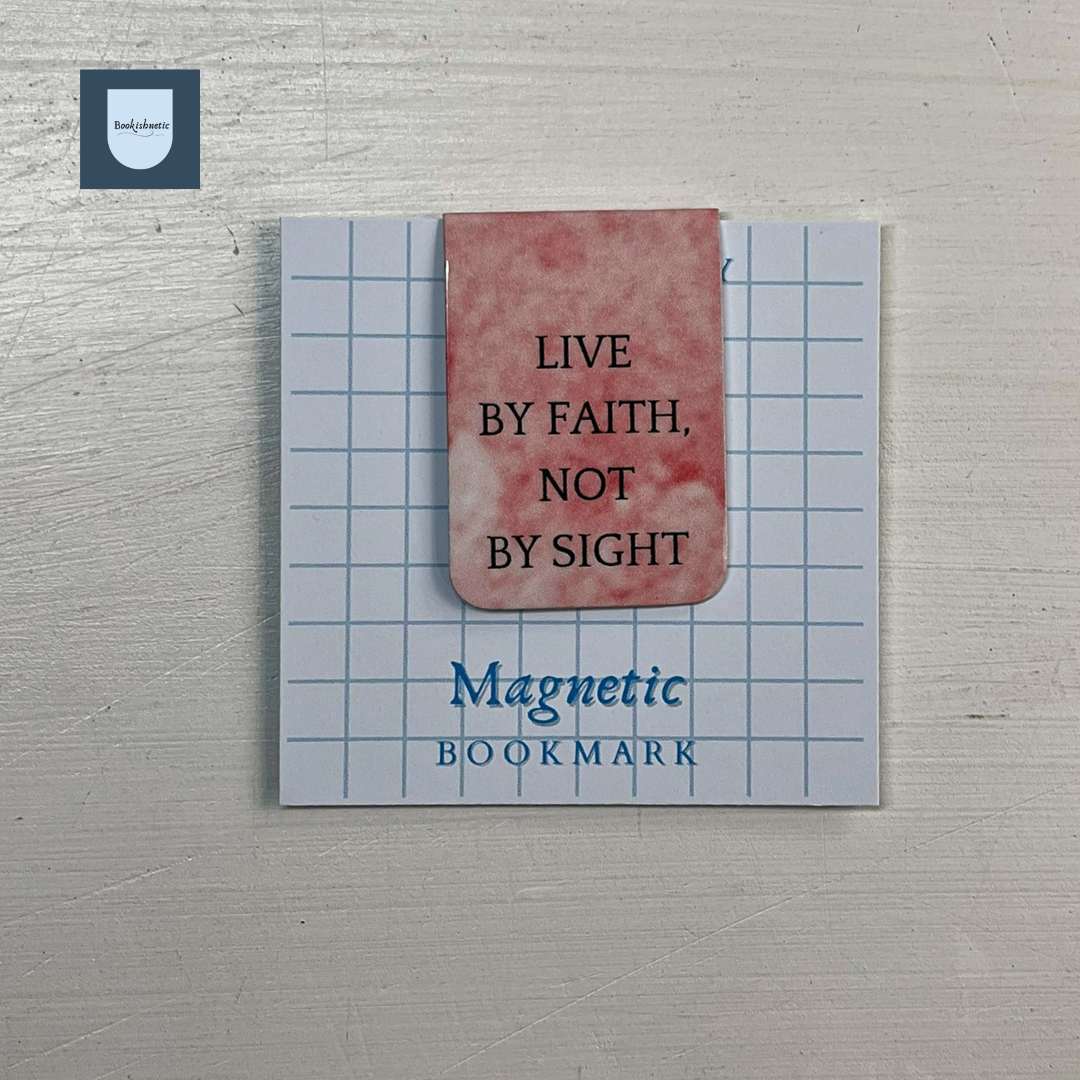 Faith Not by Sight Magnetic Bookmark – Minimalist Christian Scripture Bookmark 1x3"