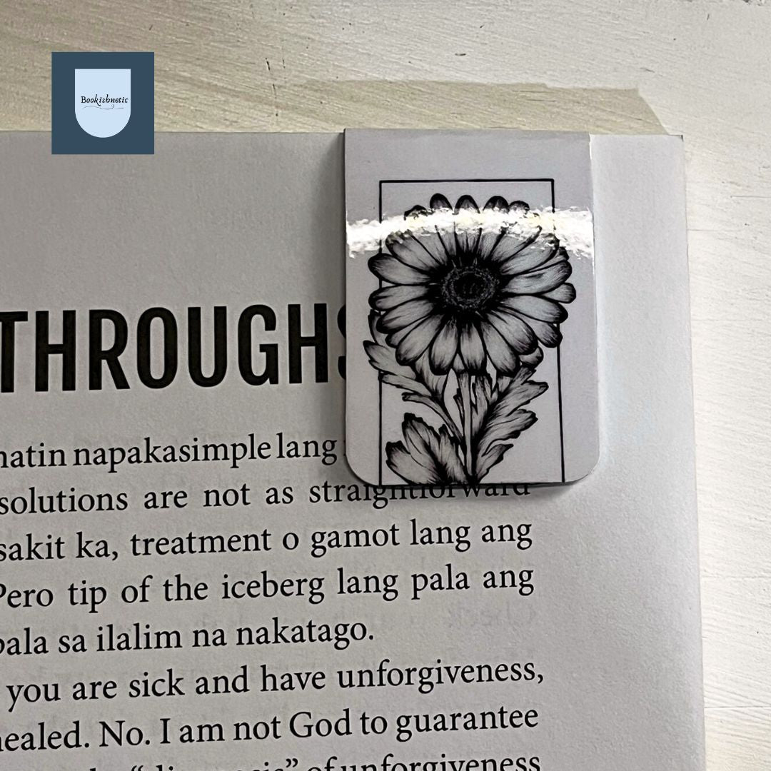 Daisy Floral Ink Magnetic Bookmark
