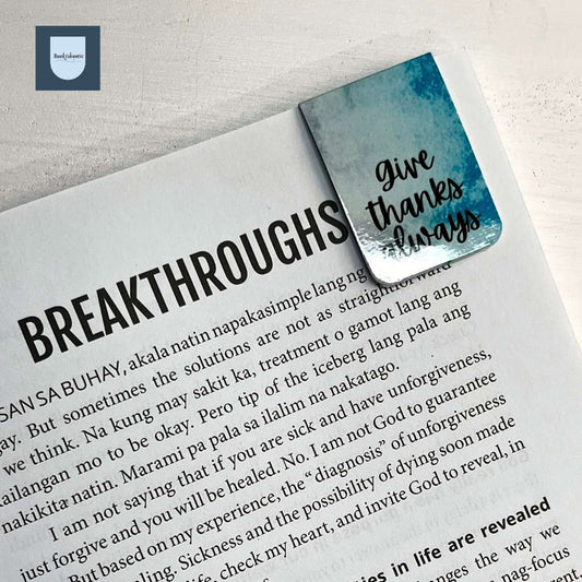 “Give Thanks Always” Magnetic Bookmark | Scripture Bookmark | 1x3" for Bibles, Books & Journals