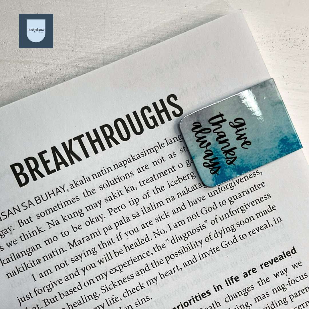 “Give Thanks Always” Magnetic Bookmark | Scripture Bookmark | 1x3" for Bibles, Books & Journals