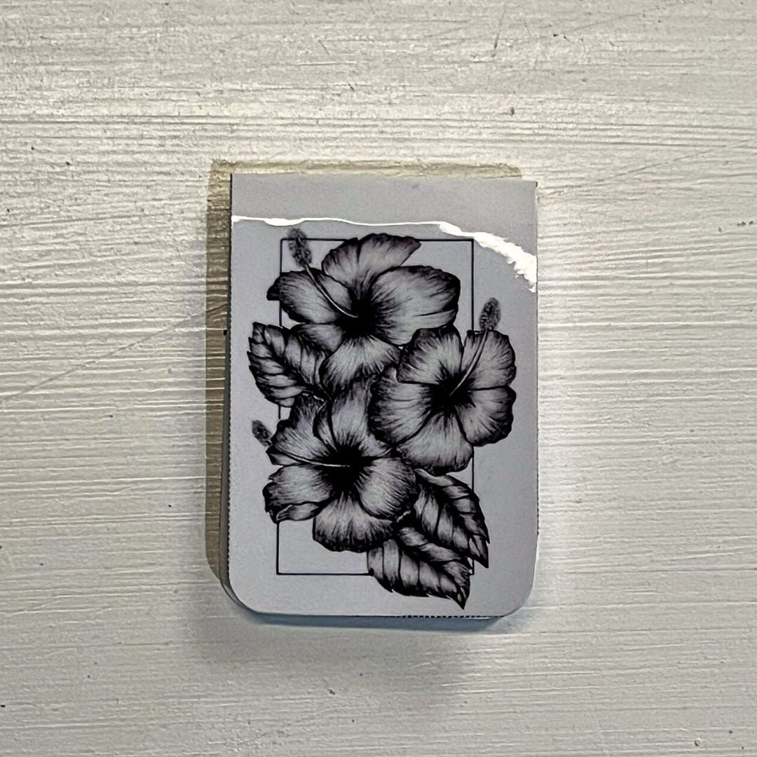 Floral Ink Magnetic Bookmark Set of 5 | Black & White Botanical Art | Minimalist Stationery Gift for Readers