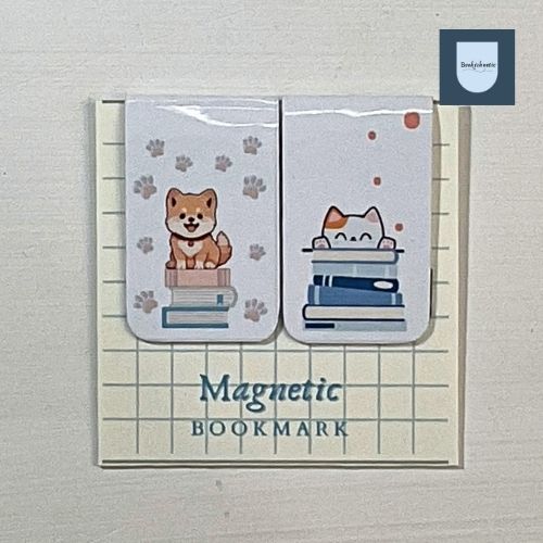 Dog & Cat Magnetic Bookmark Set | Handmade Animal Lover Gift | Books, Planners & Journals